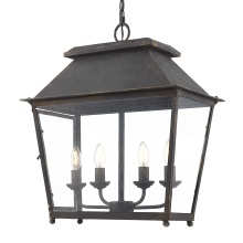 Golden 0804-4P ABI - Golden Lighting Abingdon 4-light Pendant in Antique Black Iron